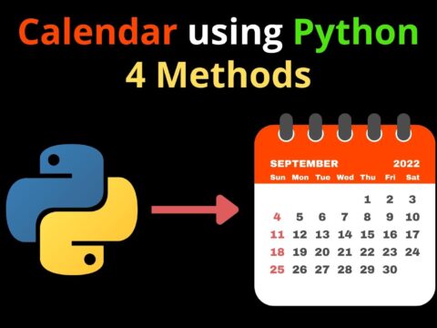 Calendar using Python 4 Methods