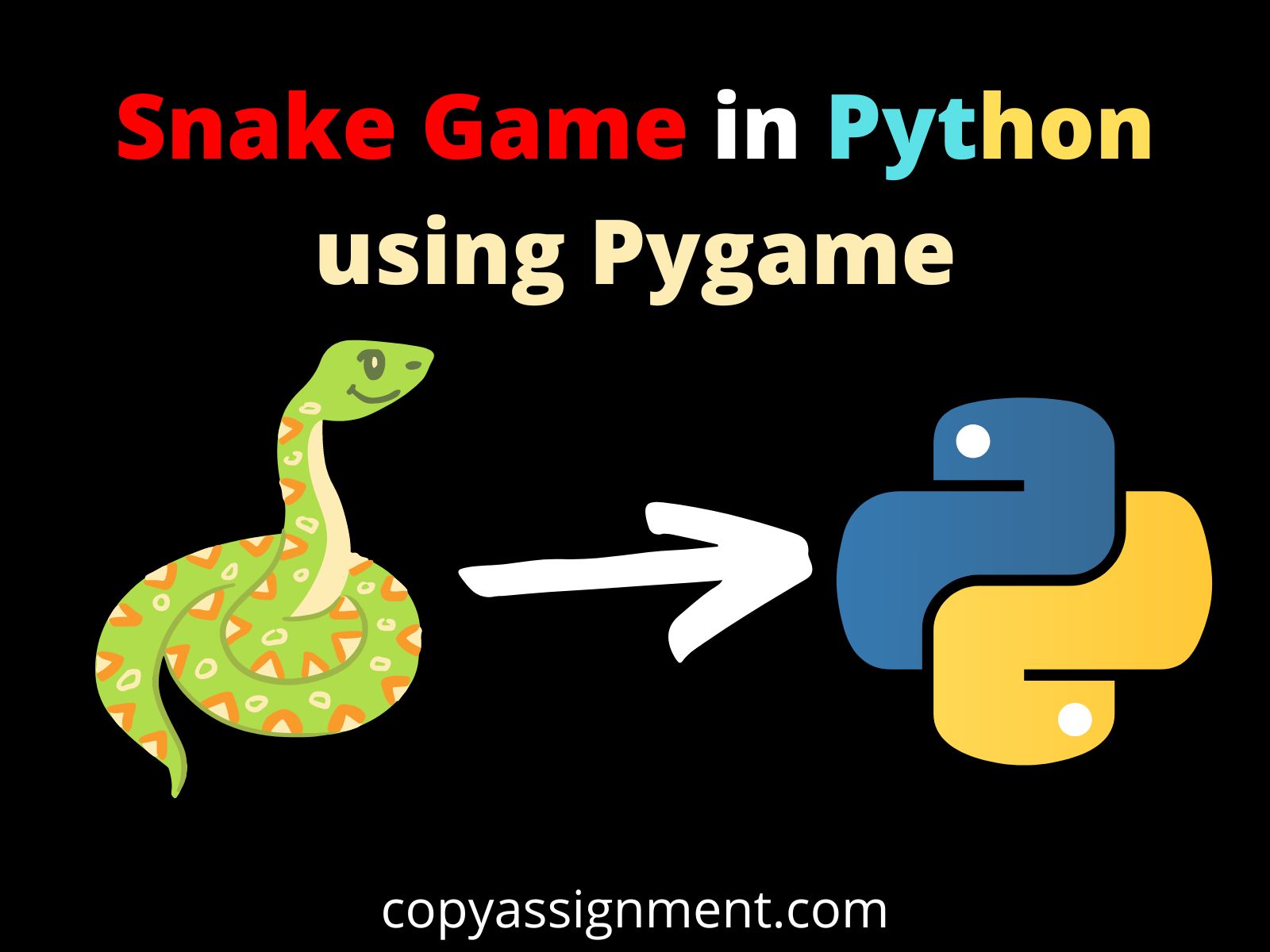 Snake Game in Python, Snake Game Program using Pygame