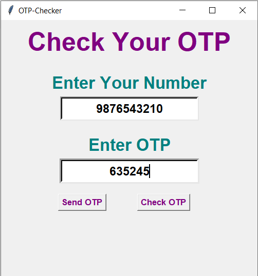 Send OTP Using Python