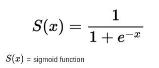 Sigmoid function equation