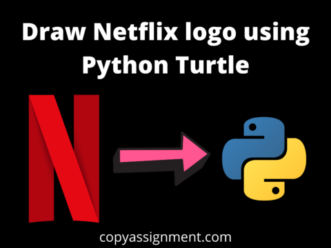 Draw Netflix logo using Python Turtle