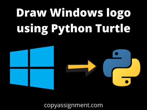 Draw Windows logo using Python Turtle