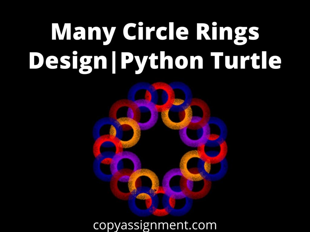 Many Circle Rings Design|Python Turtle – CopyAssignment