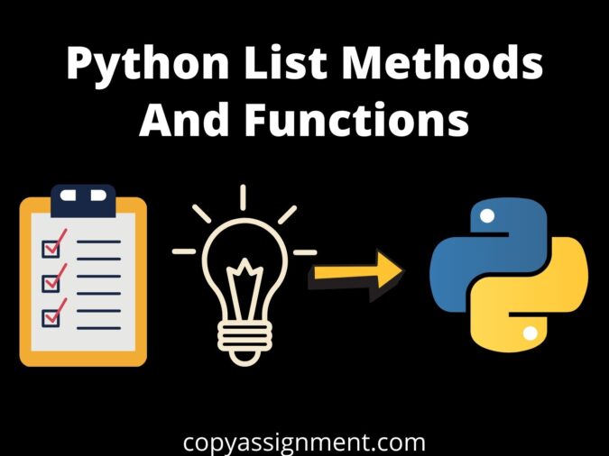 Python List Methods And Functions