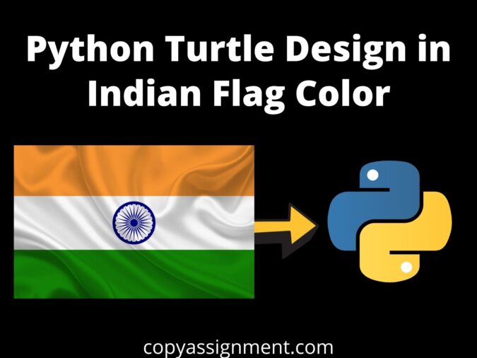 Python Turtle Design in Indian Flag Color