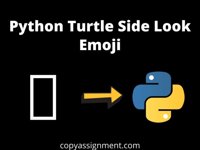 Python Turtle Side Look Emoji