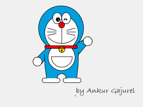 Draw Doraemon with Python Turtle