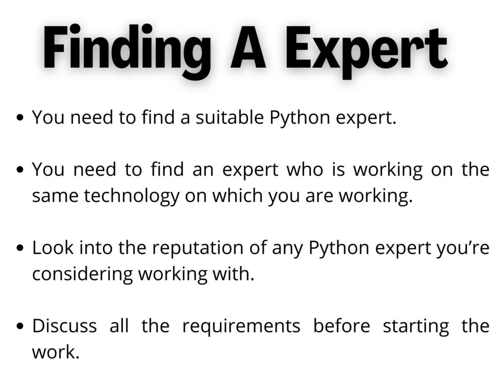 Finding a Python Expert