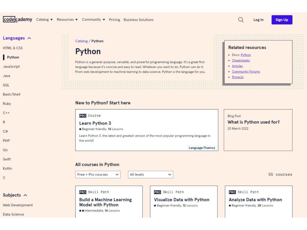 Top 10 Websites to Learn Python in 2022 codeacademy