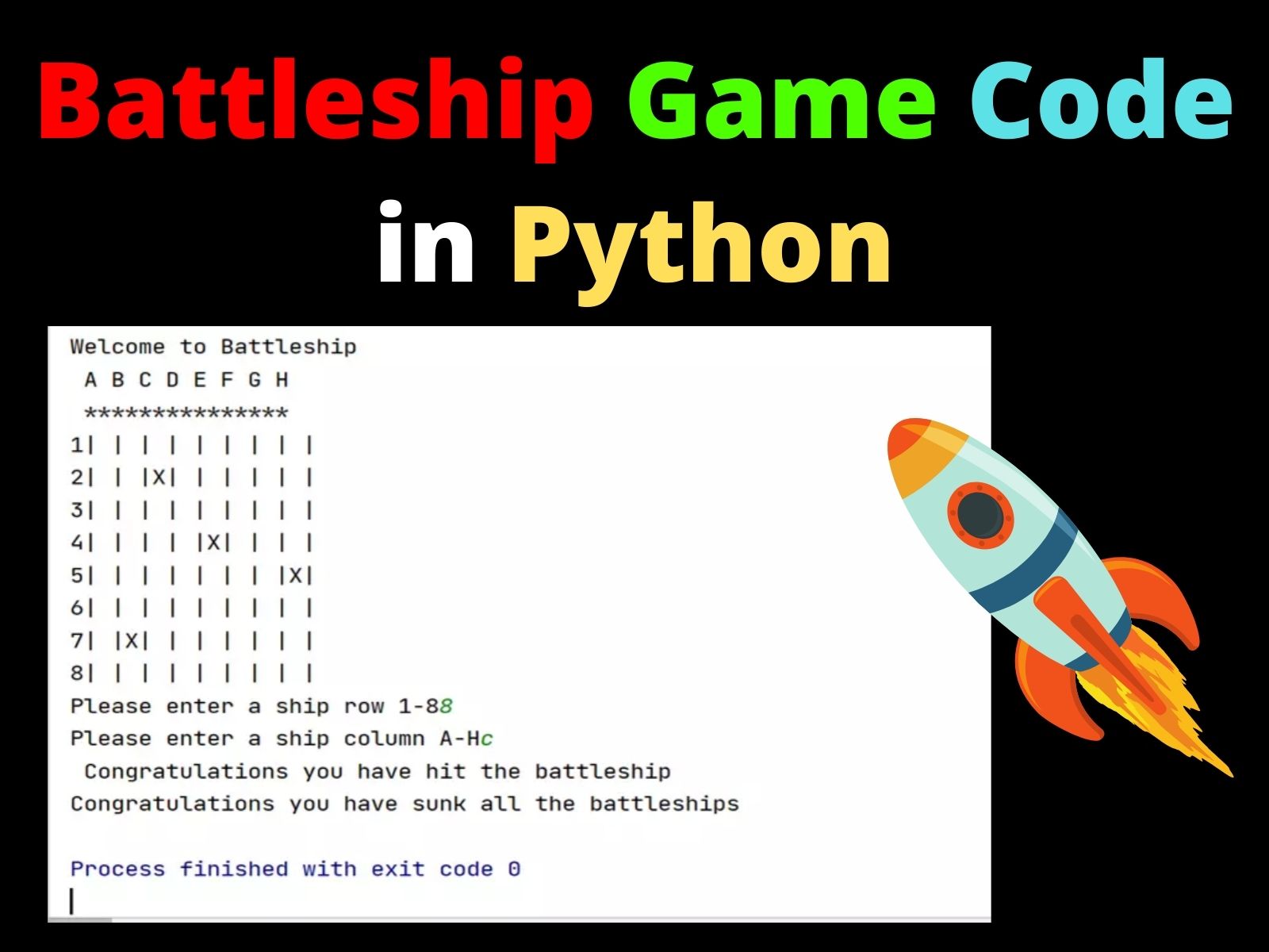 Battleship Game Code In Python CopyAssignment