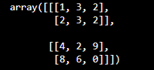 Output - Convert python list to NumPy matrix
