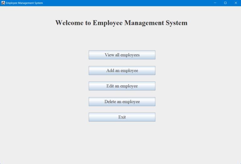 Employee Management System Project in Java – CopyAssignment