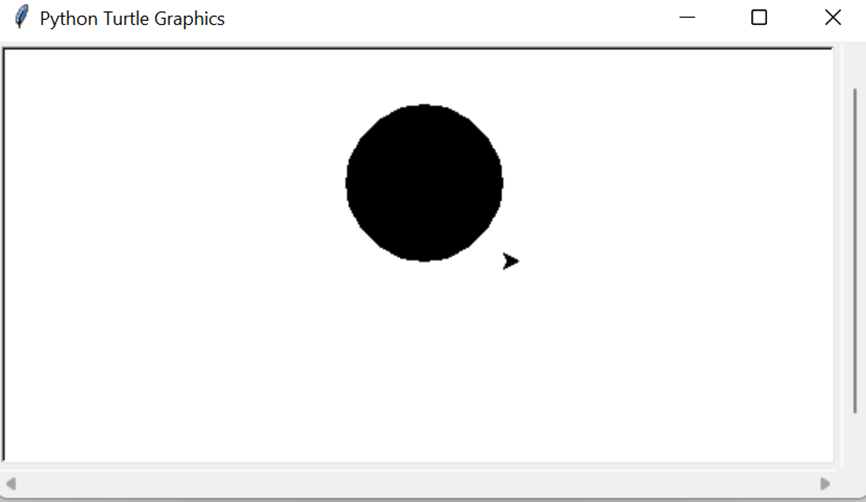 Output of Python Turtle method up()