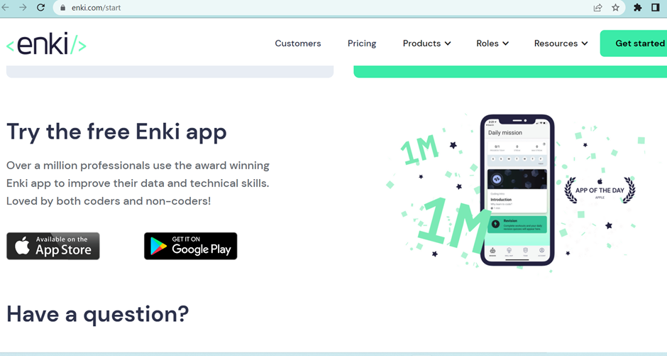 enki app for best app to learn python programming