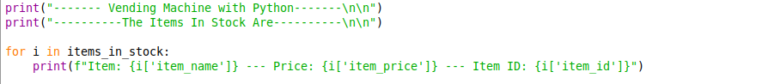 Vending Machine With Python Code - CopyAssignment