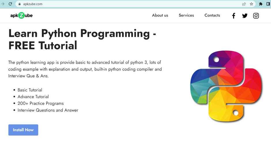 Python Programming tutorials is one of best apps to learn python