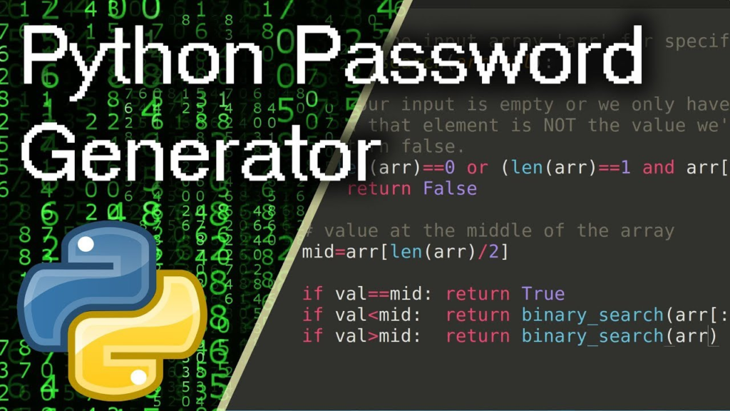 7. Password Generator as Python Projects for Final year