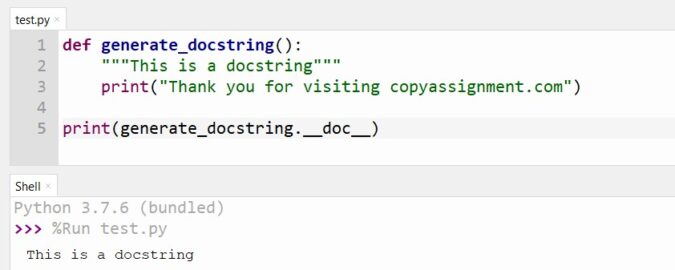 Python Docstring Generator | PyCharm And VsCode - CopyAssignment