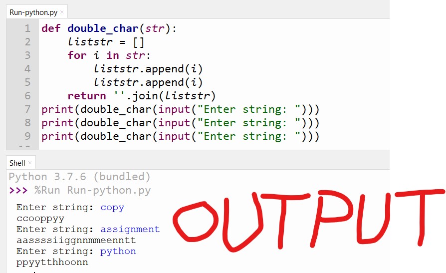 Double Char in Python