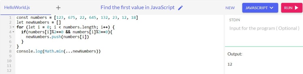 Find The First Value In JavaScript CopyAssignment