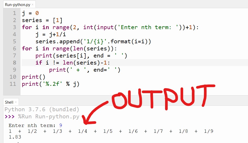 Nth number sum in Python