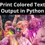 Print Colored Text Output in Python