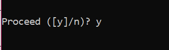 pressing y or n