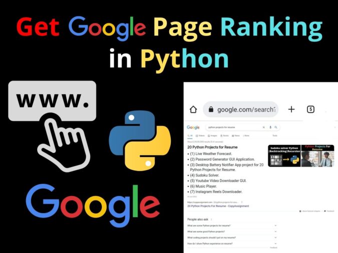 Get Google Page Ranking in Python