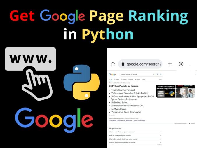 Get Google Page Ranking In Python CopyAssignment