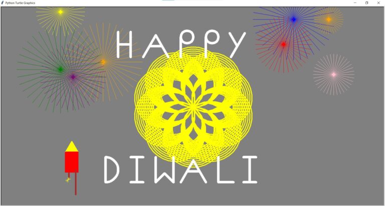 Happy Diwali In Python Turtle - CopyAssignment