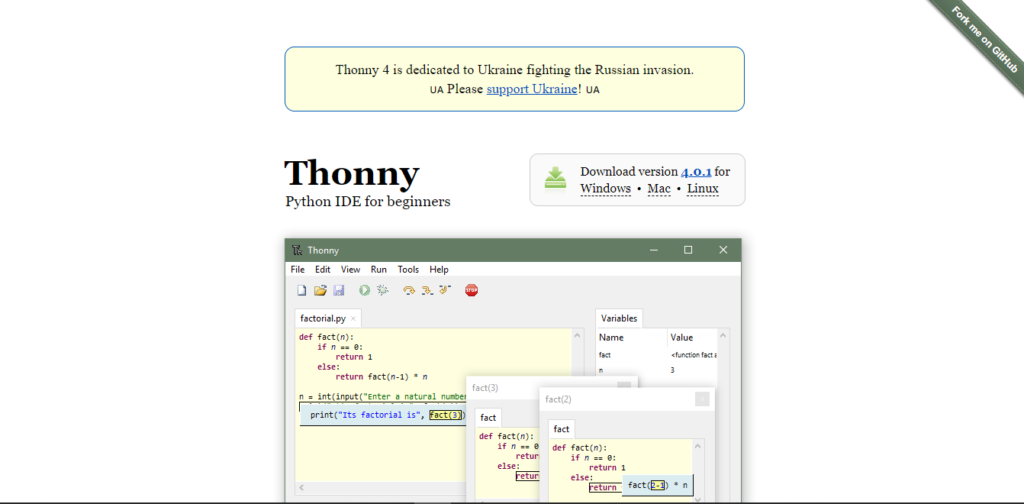 Downloading Thonny IDE