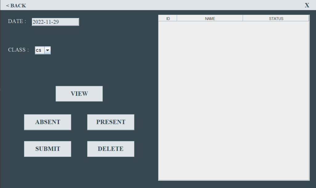 attendance management system project in java using netbeans