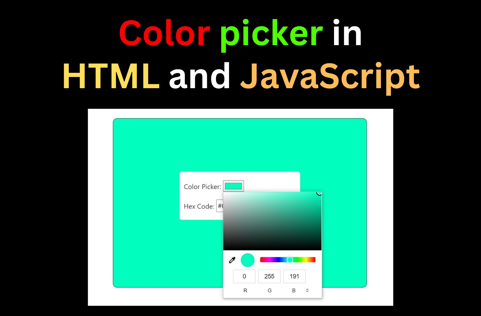 color picker from image html