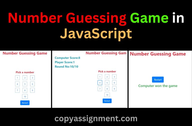 How To Make A Random Number Guessing Game In Javascript