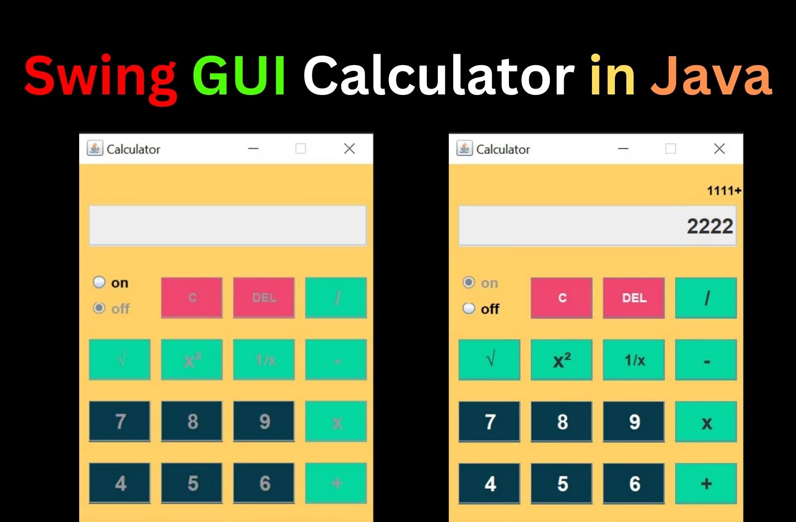 Swing GUI Calculator In Java CopyAssignment