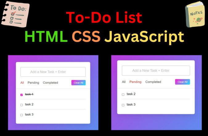 To-Do List in HTML CSS JavaScript
