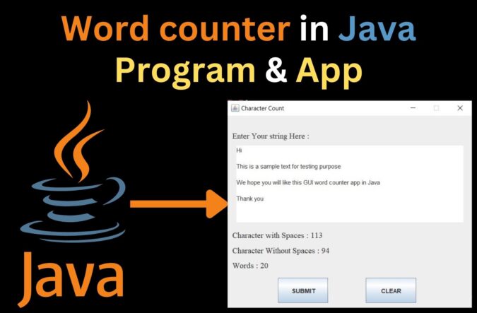 Word counter in Java Program & App