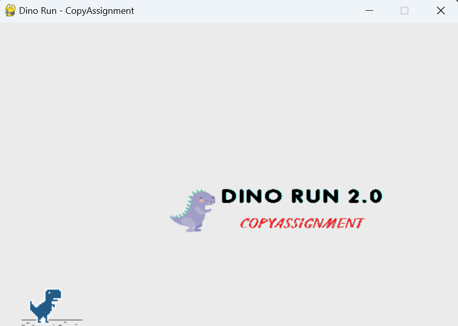 Dino chrome game Python : source code 