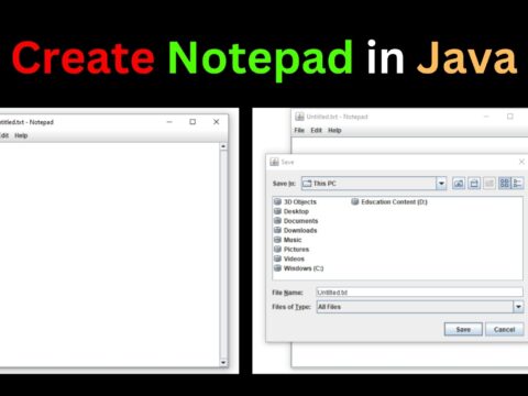 Create Notepad in Java