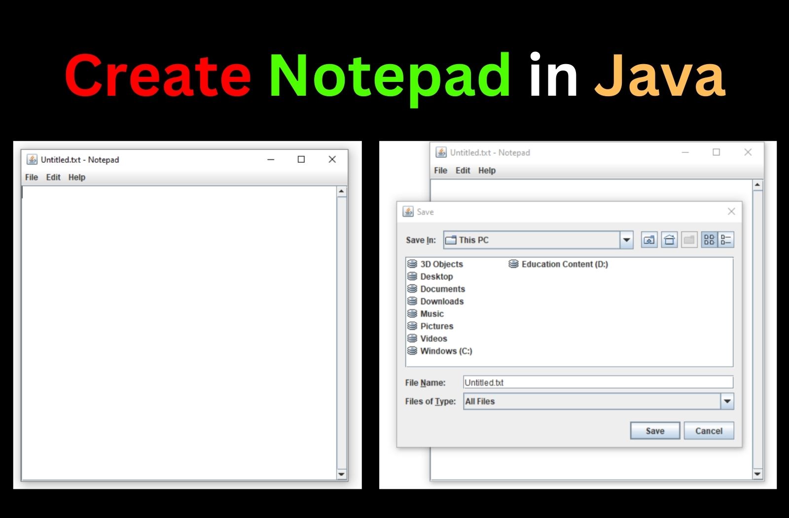 Настройка notepad для java