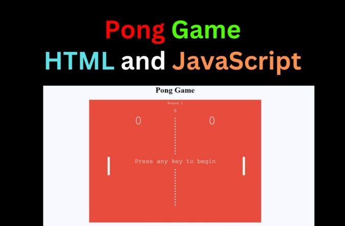 Pong Game in HTML and JavaScript