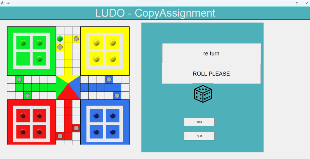 Game start window of Ludo Game in Python