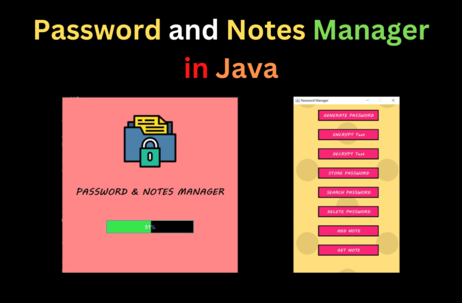 Password and Notes Manager in Java