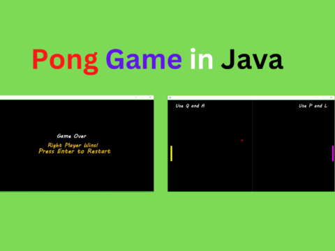 Pong Game in java