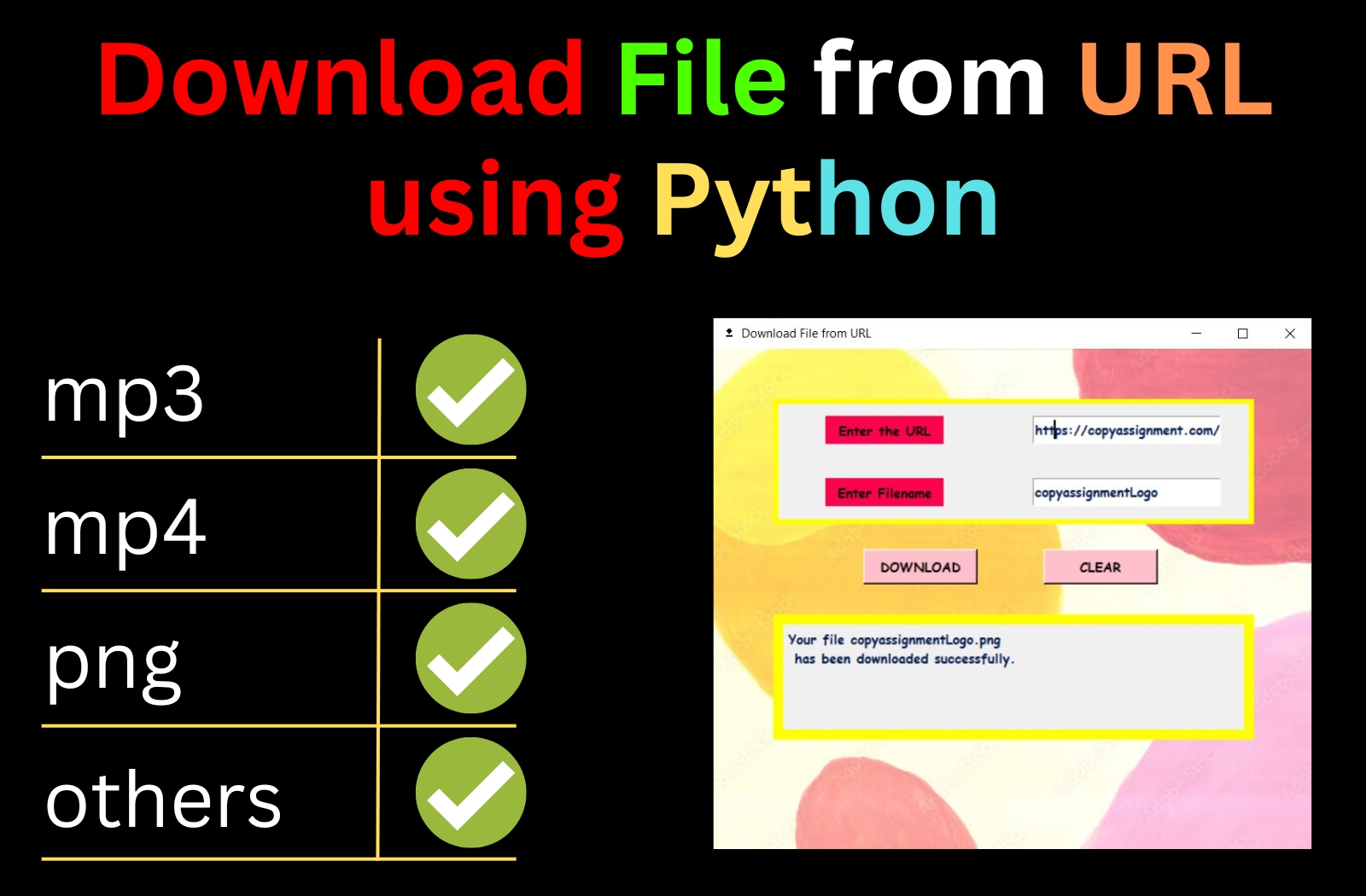 how to download file using url in python