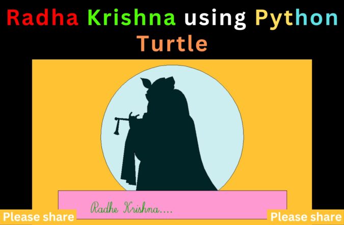 Radha Krishna using Python Turtle