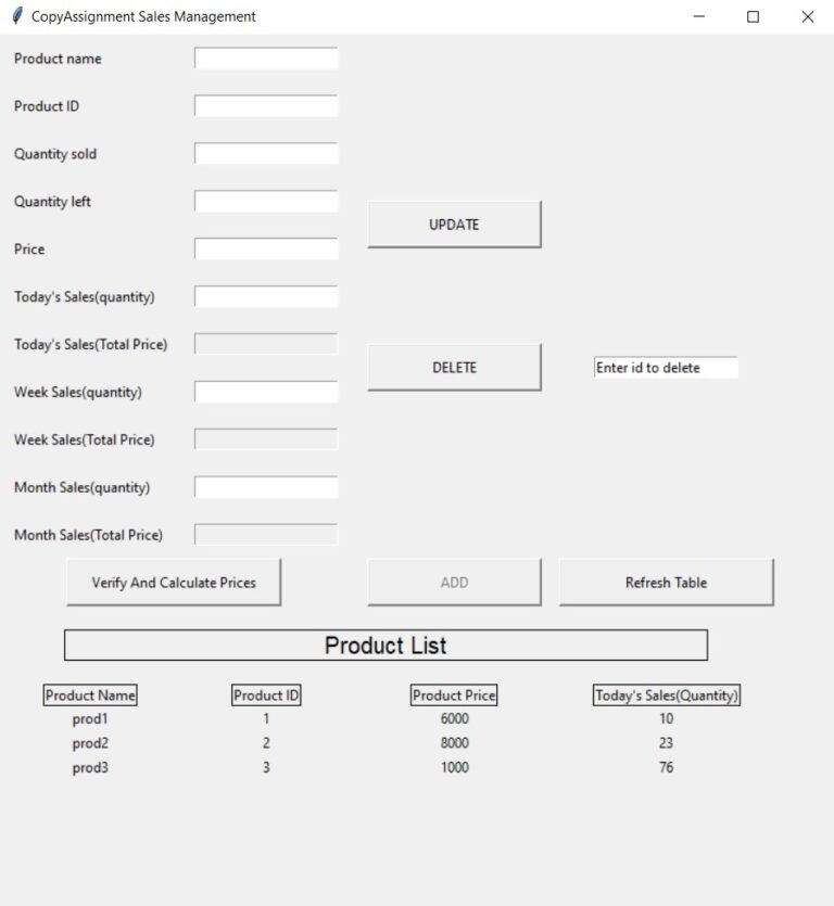 sales commission programming assignment python