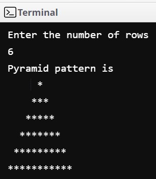 Pyramid Pattern in C++