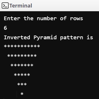 Inverted Pyramid Star Pattern