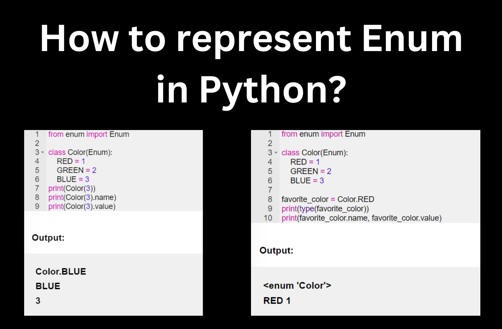 How To Represent Enum In Python CopyAssignment